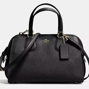 Euc Coach Nolita Black Crossgrain Leather Crossbody Bag Purse